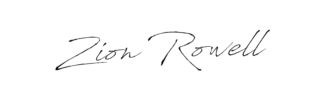 Zion Rowell stylish signature style. Best Handwritten Sign (Antro_Vectra) for my name. Handwritten Signature Collection Ideas for my name Zion Rowell. Zion Rowell signature style 6 images and pictures png