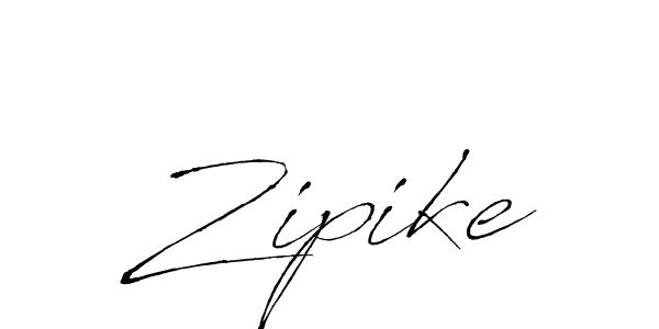 How to make Zipike signature? Antro_Vectra is a professional autograph style. Create handwritten signature for Zipike name. Zipike signature style 6 images and pictures png