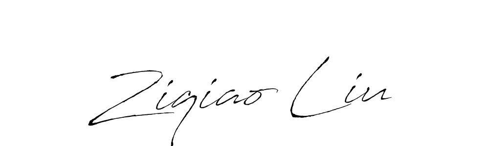 Make a beautiful signature design for name Ziqiao Liu. With this signature (Antro_Vectra) style, you can create a handwritten signature for free. Ziqiao Liu signature style 6 images and pictures png
