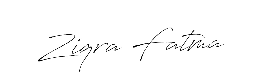 Design your own signature with our free online signature maker. With this signature software, you can create a handwritten (Antro_Vectra) signature for name Ziqra Fatma. Ziqra Fatma signature style 6 images and pictures png