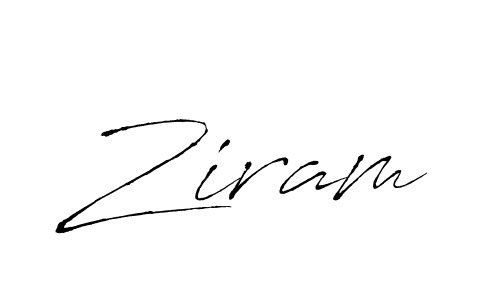 Create a beautiful signature design for name Ziram. With this signature (Antro_Vectra) fonts, you can make a handwritten signature for free. Ziram signature style 6 images and pictures png