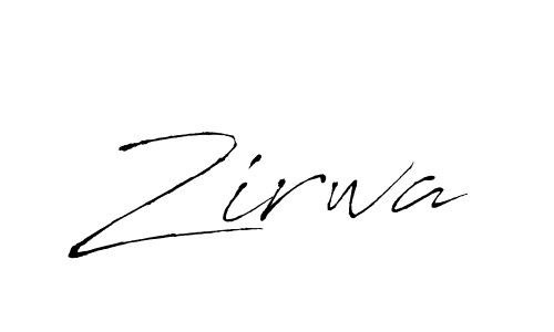 Design your own signature with our free online signature maker. With this signature software, you can create a handwritten (Antro_Vectra) signature for name Zirwa. Zirwa signature style 6 images and pictures png