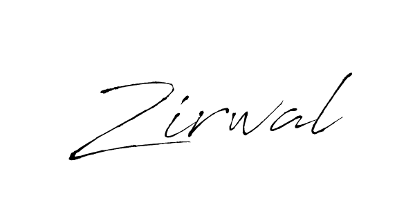 Design your own signature with our free online signature maker. With this signature software, you can create a handwritten (Antro_Vectra) signature for name Zirwal. Zirwal signature style 6 images and pictures png