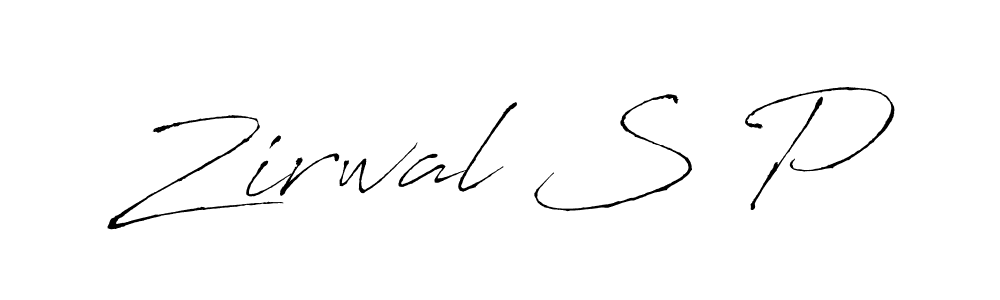 Similarly Antro_Vectra is the best handwritten signature design. Signature creator online .You can use it as an online autograph creator for name Zirwal S P. Zirwal S P signature style 6 images and pictures png