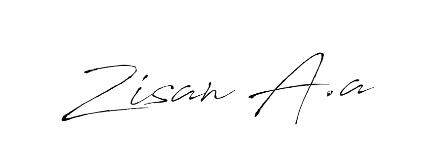 Use a signature maker to create a handwritten signature online. With this signature software, you can design (Antro_Vectra) your own signature for name Zisan A.a. Zisan A.a signature style 6 images and pictures png