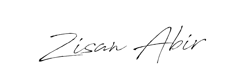 How to make Zisan Abir name signature. Use Antro_Vectra style for creating short signs online. This is the latest handwritten sign. Zisan Abir signature style 6 images and pictures png