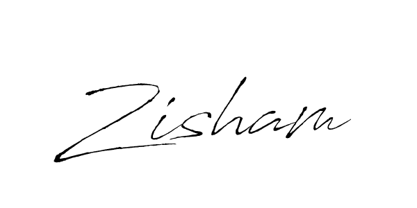 Make a beautiful signature design for name Zisham. With this signature (Antro_Vectra) style, you can create a handwritten signature for free. Zisham signature style 6 images and pictures png