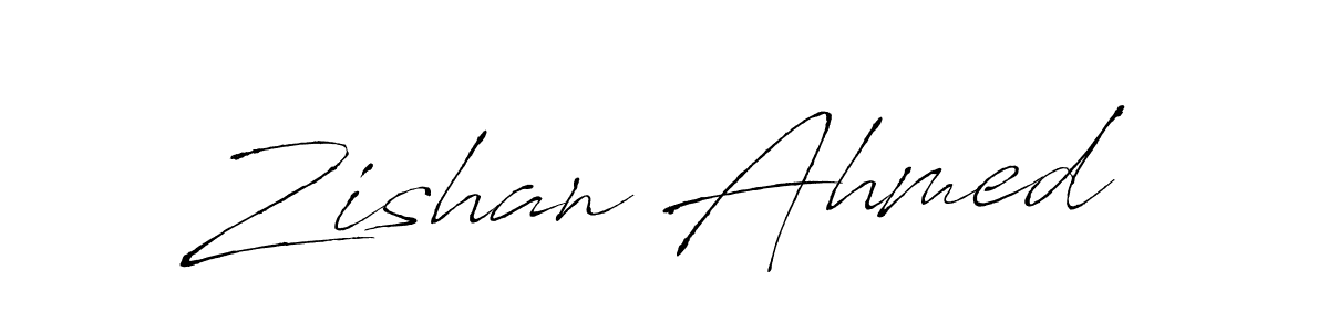 Create a beautiful signature design for name Zishan Ahmed. With this signature (Antro_Vectra) fonts, you can make a handwritten signature for free. Zishan Ahmed signature style 6 images and pictures png