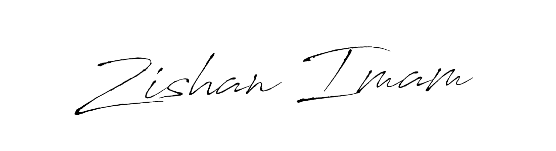 Make a beautiful signature design for name Zishan Imam. With this signature (Antro_Vectra) style, you can create a handwritten signature for free. Zishan Imam signature style 6 images and pictures png