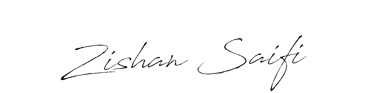 Make a beautiful signature design for name Zishan Saifi. With this signature (Antro_Vectra) style, you can create a handwritten signature for free. Zishan Saifi signature style 6 images and pictures png
