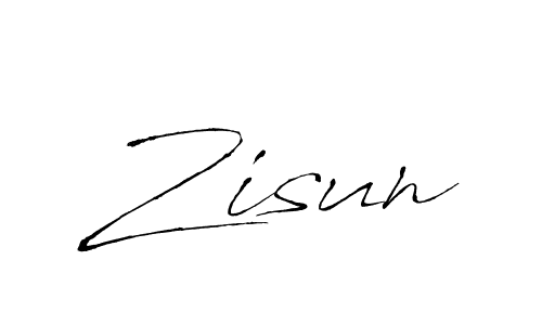 You should practise on your own different ways (Antro_Vectra) to write your name (Zisun) in signature. don't let someone else do it for you. Zisun signature style 6 images and pictures png
