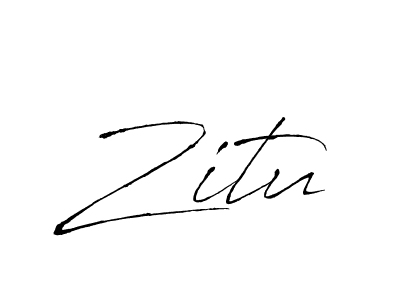 Make a beautiful signature design for name Zitu. With this signature (Antro_Vectra) style, you can create a handwritten signature for free. Zitu signature style 6 images and pictures png