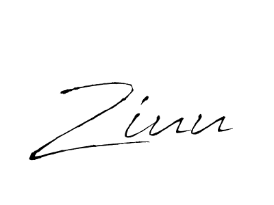 How to make Ziuu signature? Antro_Vectra is a professional autograph style. Create handwritten signature for Ziuu name. Ziuu signature style 6 images and pictures png