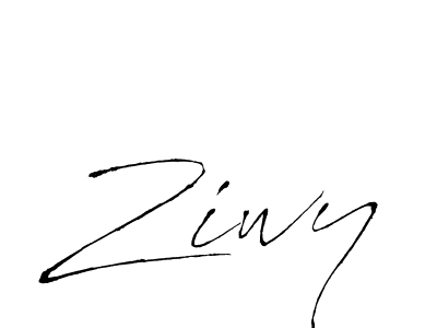 Make a beautiful signature design for name Ziwy. With this signature (Antro_Vectra) style, you can create a handwritten signature for free. Ziwy signature style 6 images and pictures png