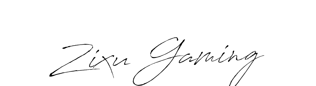 Make a beautiful signature design for name Zixu Gaming. With this signature (Antro_Vectra) style, you can create a handwritten signature for free. Zixu Gaming signature style 6 images and pictures png