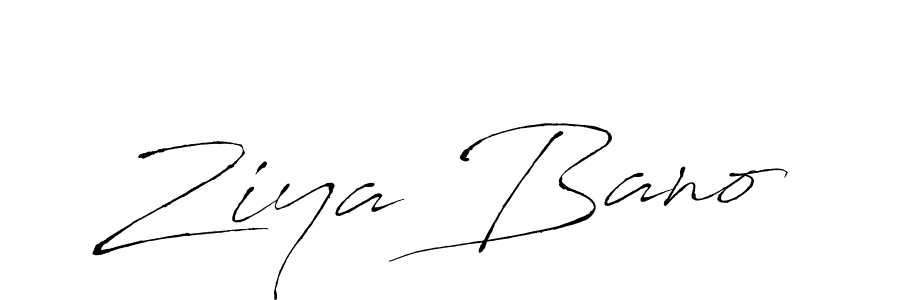 Make a beautiful signature design for name Ziya Bano. With this signature (Antro_Vectra) style, you can create a handwritten signature for free. Ziya Bano signature style 6 images and pictures png