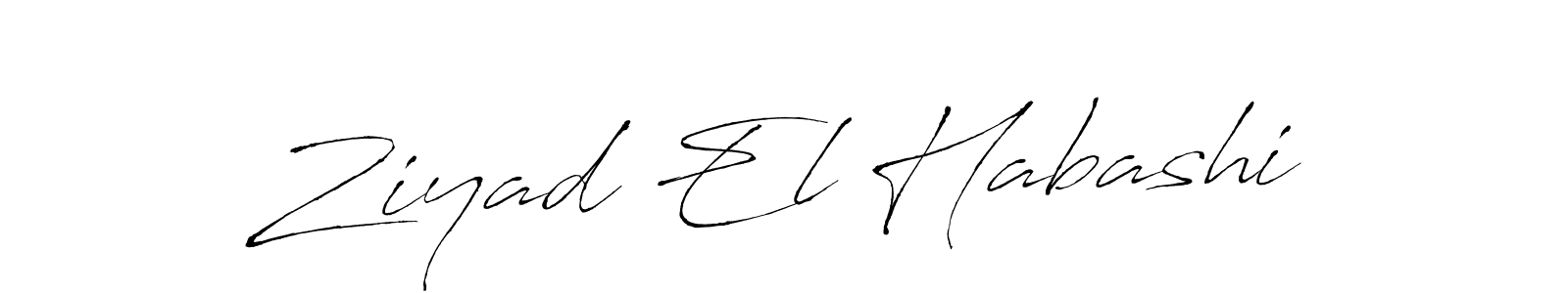 Ziyad El Habashi stylish signature style. Best Handwritten Sign (Antro_Vectra) for my name. Handwritten Signature Collection Ideas for my name Ziyad El Habashi. Ziyad El Habashi signature style 6 images and pictures png