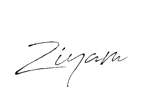 Make a beautiful signature design for name Ziyam. With this signature (Antro_Vectra) style, you can create a handwritten signature for free. Ziyam signature style 6 images and pictures png