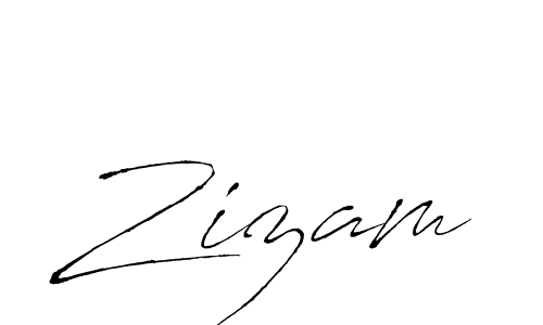 Design your own signature with our free online signature maker. With this signature software, you can create a handwritten (Antro_Vectra) signature for name Zizam. Zizam signature style 6 images and pictures png