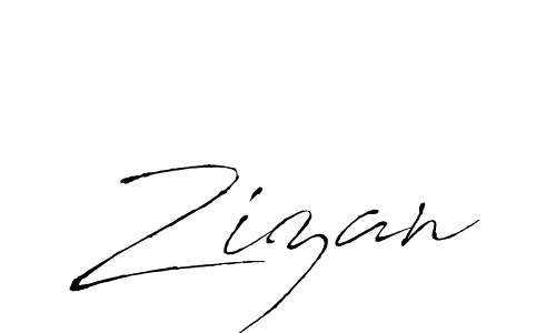 Make a beautiful signature design for name Zizan. With this signature (Antro_Vectra) style, you can create a handwritten signature for free. Zizan signature style 6 images and pictures png