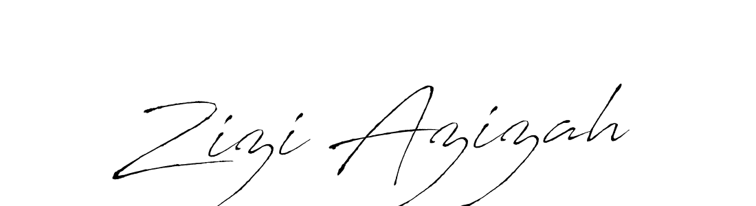 Make a beautiful signature design for name Zizi Azizah. With this signature (Antro_Vectra) style, you can create a handwritten signature for free. Zizi Azizah signature style 6 images and pictures png