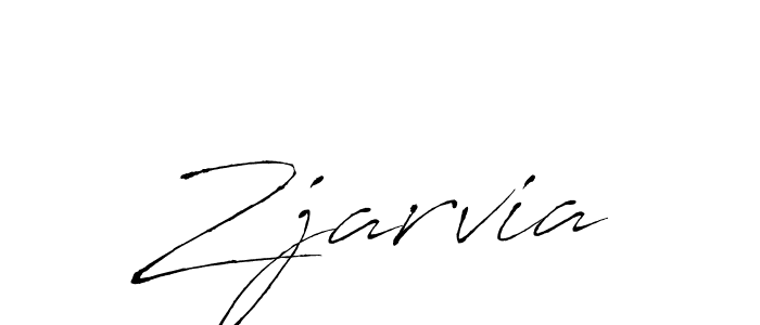 Zjarvia stylish signature style. Best Handwritten Sign (Antro_Vectra) for my name. Handwritten Signature Collection Ideas for my name Zjarvia. Zjarvia signature style 6 images and pictures png