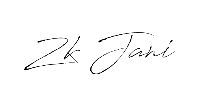 Antro_Vectra is a professional signature style that is perfect for those who want to add a touch of class to their signature. It is also a great choice for those who want to make their signature more unique. Get Zk Jani name to fancy signature for free. Zk Jani signature style 6 images and pictures png