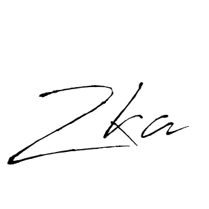 Create a beautiful signature design for name Zka. With this signature (Antro_Vectra) fonts, you can make a handwritten signature for free. Zka signature style 6 images and pictures png