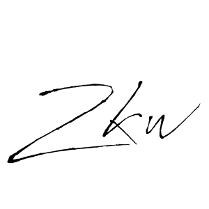 How to make Zkw signature? Antro_Vectra is a professional autograph style. Create handwritten signature for Zkw name. Zkw signature style 6 images and pictures png