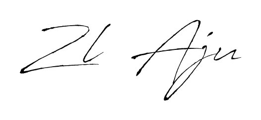 Enhance your business communications with Zl  Aju signature in Antro_Vectra lettering. Clean, modern, and universally compatible. Zl  Aju signature style 6 images and pictures png
