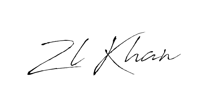 Use a signature maker to create a handwritten signature online. With this signature software, you can design (Antro_Vectra) your own signature for name Zl Khan. Zl Khan signature style 6 images and pictures png