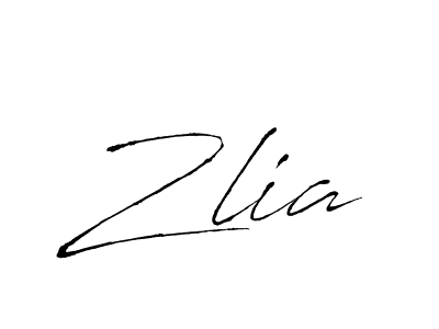 Make a beautiful signature design for name Zlia. With this signature (Antro_Vectra) style, you can create a handwritten signature for free. Zlia signature style 6 images and pictures png