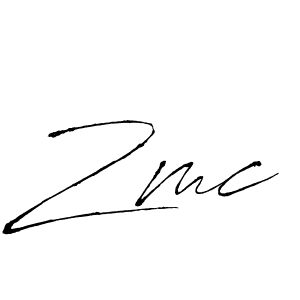 How to make Zmc signature? Antro_Vectra is a professional autograph style. Create handwritten signature for Zmc name. Zmc signature style 6 images and pictures png