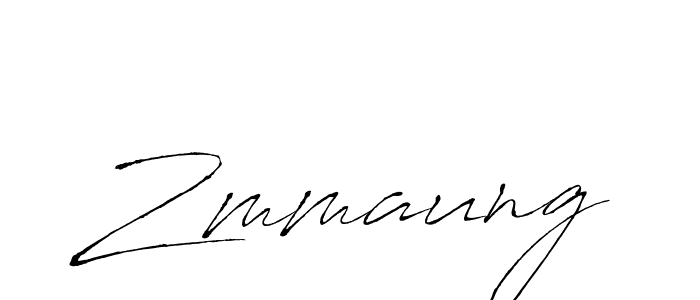 Zmmaung stylish signature style. Best Handwritten Sign (Antro_Vectra) for my name. Handwritten Signature Collection Ideas for my name Zmmaung. Zmmaung signature style 6 images and pictures png