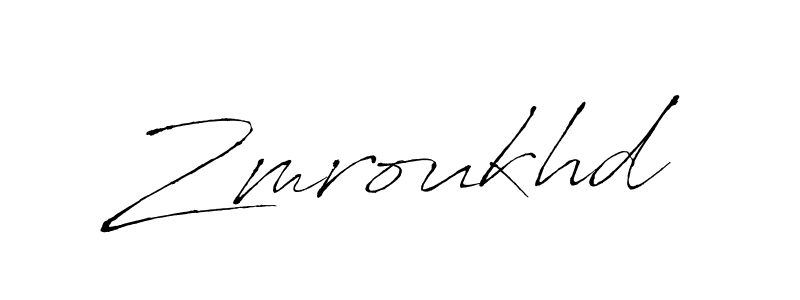 How to make Zmroukhd name signature. Use Antro_Vectra style for creating short signs online. This is the latest handwritten sign. Zmroukhd signature style 6 images and pictures png