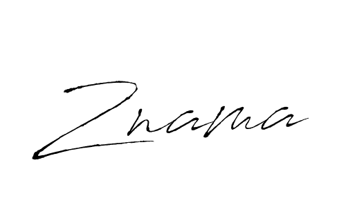 How to make Znama signature? Antro_Vectra is a professional autograph style. Create handwritten signature for Znama name. Znama signature style 6 images and pictures png