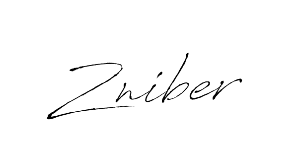 How to make Zniber signature? Antro_Vectra is a professional autograph style. Create handwritten signature for Zniber name. Zniber signature style 6 images and pictures png