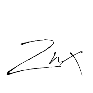 How to make Znx signature? Antro_Vectra is a professional autograph style. Create handwritten signature for Znx name. Znx signature style 6 images and pictures png