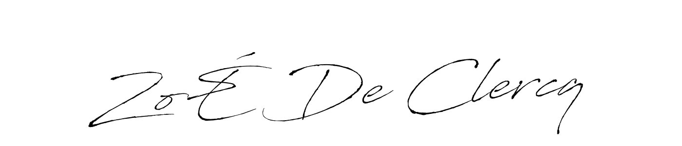 Make a beautiful signature design for name ZoÉ De Clercq. With this signature (Antro_Vectra) style, you can create a handwritten signature for free. ZoÉ De Clercq signature style 6 images and pictures png