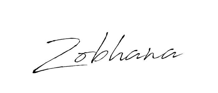 Zobhana stylish signature style. Best Handwritten Sign (Antro_Vectra) for my name. Handwritten Signature Collection Ideas for my name Zobhana. Zobhana signature style 6 images and pictures png