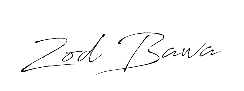 Make a beautiful signature design for name Zod Bawa. With this signature (Antro_Vectra) style, you can create a handwritten signature for free. Zod Bawa signature style 6 images and pictures png