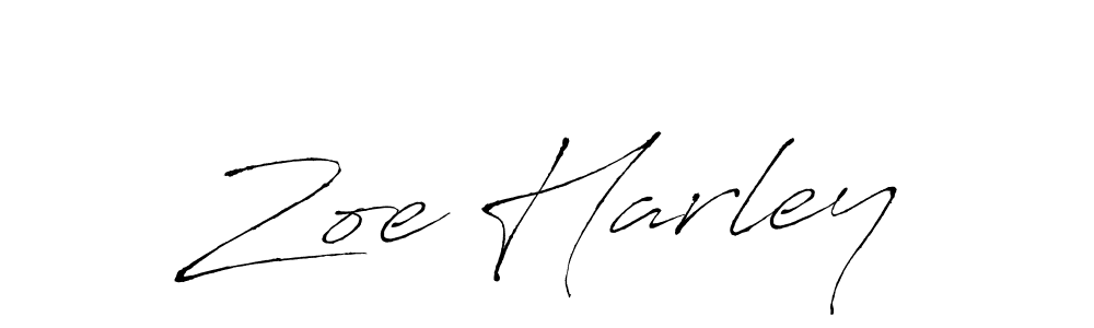 Make a beautiful signature design for name Zoe Harley. With this signature (Antro_Vectra) style, you can create a handwritten signature for free. Zoe Harley signature style 6 images and pictures png