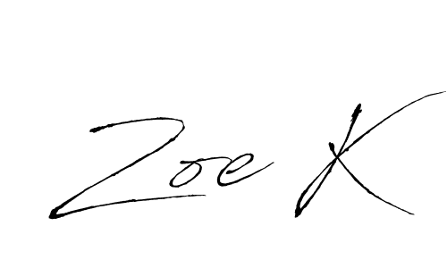 How to Draw Zoe K signature style? Antro_Vectra is a latest design signature styles for name Zoe K. Zoe K signature style 6 images and pictures png