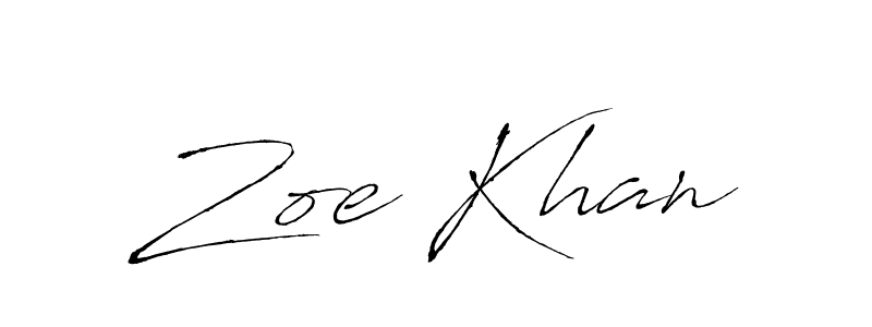 Use a signature maker to create a handwritten signature online. With this signature software, you can design (Antro_Vectra) your own signature for name Zoe Khan. Zoe Khan signature style 6 images and pictures png
