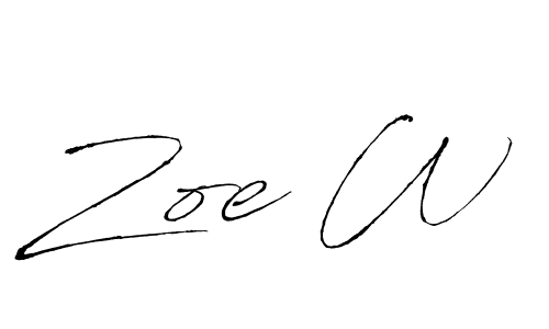 This is the best signature style for the Zoe W name. Also you like these signature font (Antro_Vectra). Mix name signature. Zoe W signature style 6 images and pictures png