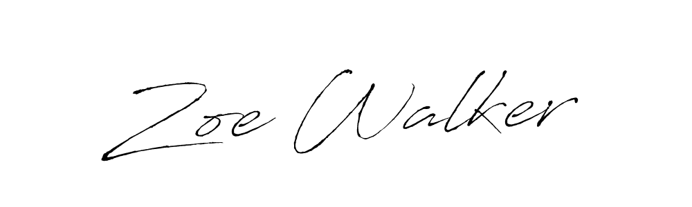 Design your own signature with our free online signature maker. With this signature software, you can create a handwritten (Antro_Vectra) signature for name Zoe Walker. Zoe Walker signature style 6 images and pictures png