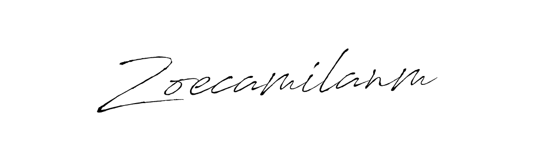 Create a beautiful signature design for name Zoecamilanm. With this signature (Antro_Vectra) fonts, you can make a handwritten signature for free. Zoecamilanm signature style 6 images and pictures png