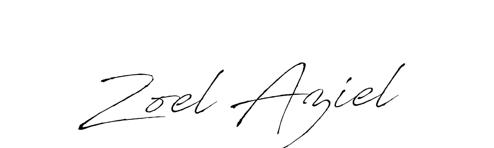 The best way (Antro_Vectra) to make a short signature is to pick only two or three words in your name. The name Zoel Aziel include a total of six letters. For converting this name. Zoel Aziel signature style 6 images and pictures png