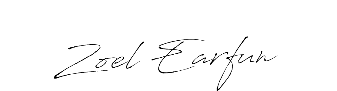 Zoel Earfun stylish signature style. Best Handwritten Sign (Antro_Vectra) for my name. Handwritten Signature Collection Ideas for my name Zoel Earfun. Zoel Earfun signature style 6 images and pictures png