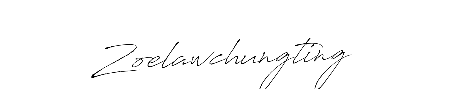 How to make Zoelawchungting name signature. Use Antro_Vectra style for creating short signs online. This is the latest handwritten sign. Zoelawchungting signature style 6 images and pictures png